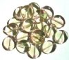 20 16mm Two Tone Green Pink Wavy Disks